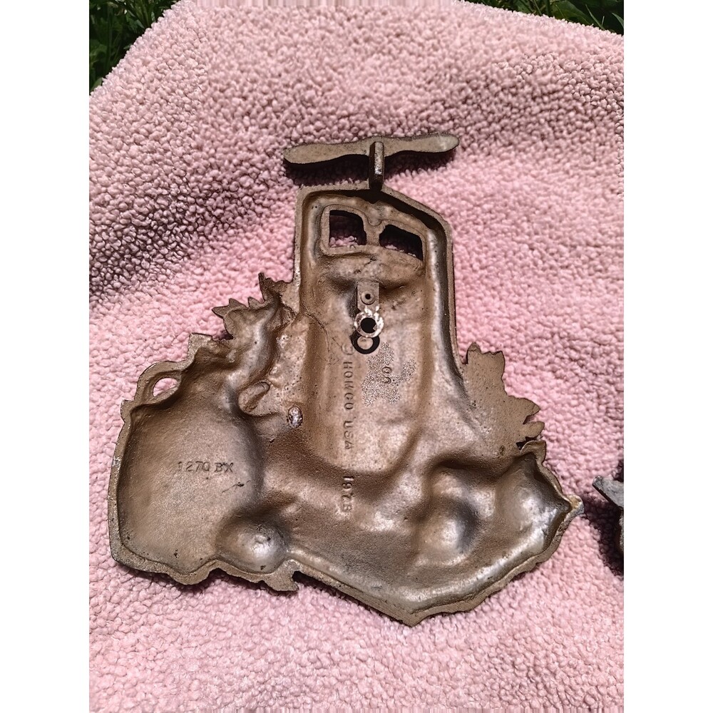 Vintage 1978 Homco Metal Wall Plaque Farmhouse Decor Apple Corn Kitchen Rustic - Picture 5 of 5